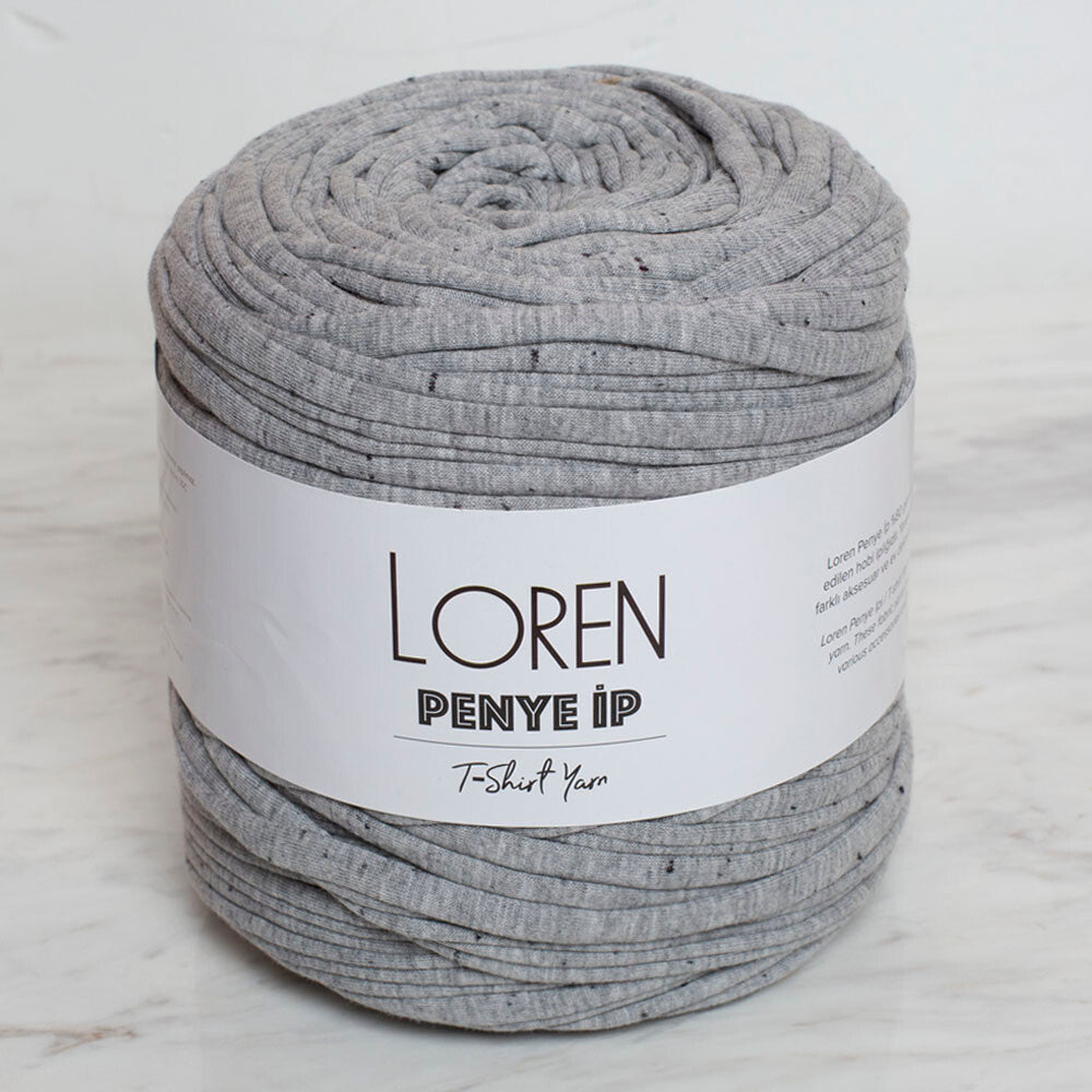 Loren Penye Kumaş El Örgü İpi Kırçıllı Gri - 23